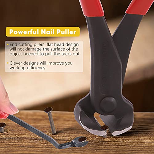 Mardatt 4-Piece Nail Puller & Staple Remover Tool Set, 7" End Cutting Pliers