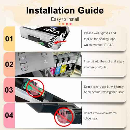 MS DEER LC3037 BK/C/M/Y Ink Cartridges Compatible Replacement for Brother LC3037XXL LC3039XXL LC 3037 XXL High Yield for MFC-J6945DW MFC-J6545DW MFC-J5845DW MFC-J5945DW Printer (8-Pack, 2BK/2C/2M/2Y)