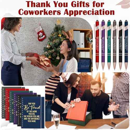 Gueevin 60 Pcs Employee Appreciation Gifts Spiral Notebooks with Retractable Ballpoint Pens May You Be Proud Of The Work You Do Inspirational Notebooks Pens for Coworker Teacher Nurse Assistant