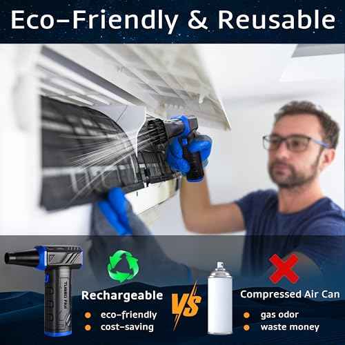 Electric Compressed Air Duster with LED Light-150000 RPM High-Speed Rechargeable Air Blower for Cleaning Keyboards,PC,Cars,3-Gear Adjustable Dust Blower Cordless, Alternative to Canned Air