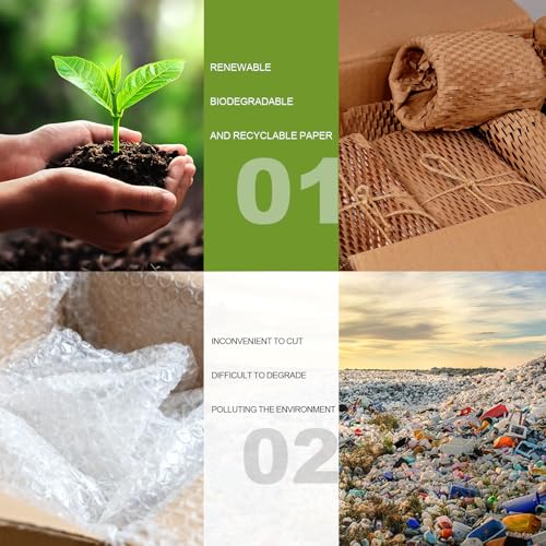 Callica 12" x 200ft Honeycomb Packing Paper Eco-Friendly Bubble Wrap Alternative