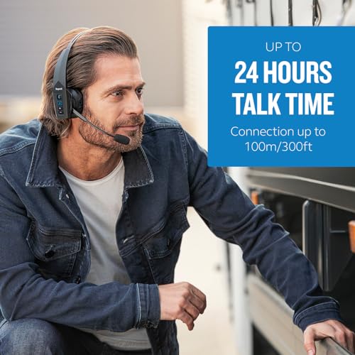 BlueParrott B350-XT Bluetooth Headset Noise-Canceling Wireless Headphones