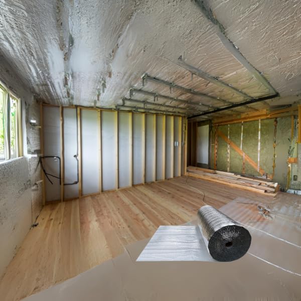 UBMOVE Reflective Insulation Bubble Roll 48 x 125 Inches - Thermal Barrier for Home & Construction