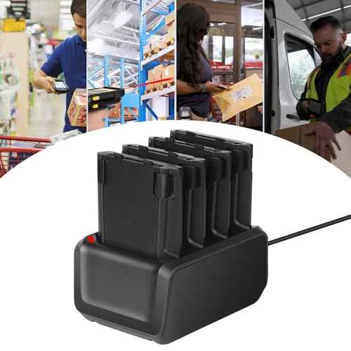 4 Slots TC77 Battery Charger Station for Zebra Symbol TC70 TC77 TC72 TC75 Battery, Charging Cradle for Zebra Scanner Batteries