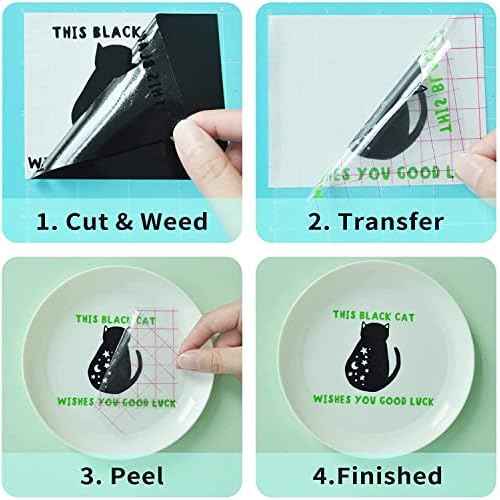 Matte Black Permanent Vinyl, 12" x 50FT Permanent Adhesive Vinyl Roll for All Cutting Machines, Signs, Craft Die Cutters