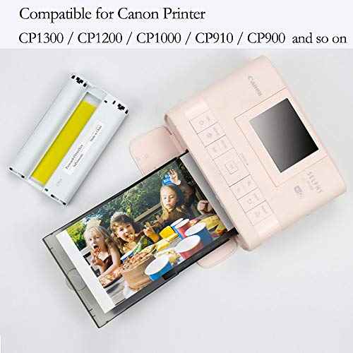 Absonic 4 Pack Compatible Ink Cartridges Replace for Canon Selphy KP-108IN KP108 Color Ink Cassette 4x6 Inch for Selphy CP1500 CP1300 CP1200 CP800 CP900 Wireless Compact Photo Printer (Without Paper)