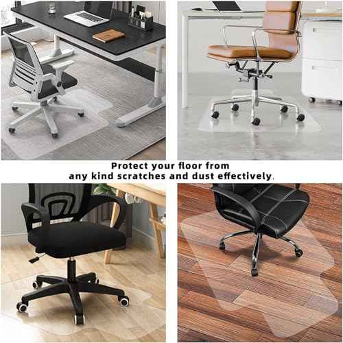 Office Chair Mat for Hard Floor, Clear Desk Chair Mat Large Non Slip Floor Protectors for Rolling Chairs,Computer Chair,Gaming Chair (36"x48")