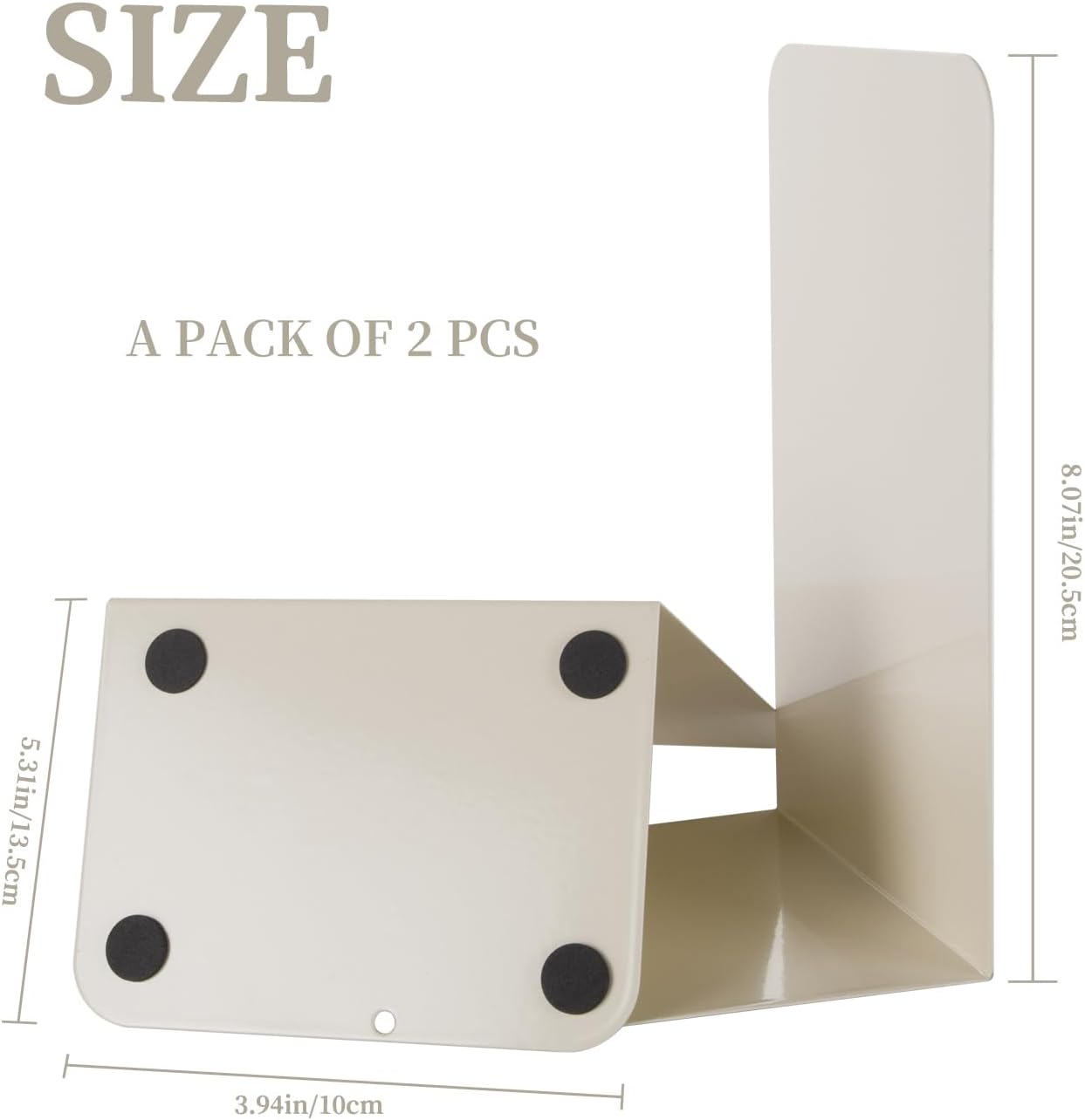 Skiennix Metal Book Ends - Stylish Book Holder for Shelves | Durable Design for Home or Office