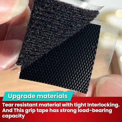 Heavy Duty Hook and Loop Strips with High Adhesive, and Square Circle, Strong Mounting Tape for Home, Outdoor or Office Use, Black 72 Sets