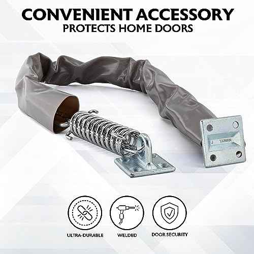 Door Chain Crash Heavy Duty Storm Wind Stop Perfect for Keeping Your Door from Swinging Open and Damaging Itself - by Ram Pro