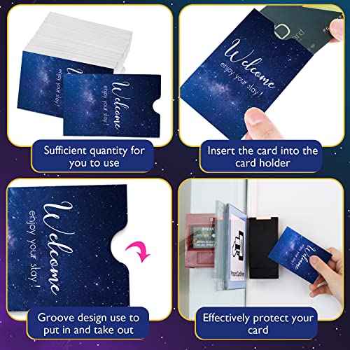Outus 1000 Pcs Hotel Key Card Envelope Key Card Holder Sleeves Keycard Envelope Sleeve Enjoy Your Stay Keycard Cover for Hotel, 2.4 x 3.5 Inch (Galaxy Style)