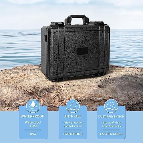 TORIBIO Graded Comic Book Storage Box, Hard Case Fits CGC Graded Comic Books, Waterproof Hard Shell Protection Carrying Case with Customizale Foam Interior