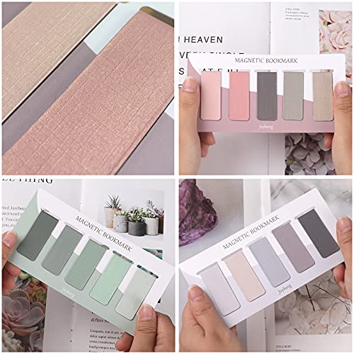 Joyberg 15 Pieces Magnetic Bookmarks Set - Misty, Ocean, Emerald for Reading & Book Lovers