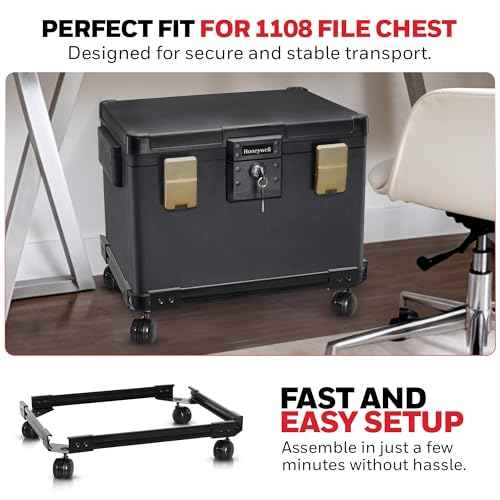 Honeywell Safes & Door Locks - 1108C Wheel Cart for 1108 File Chest, Black