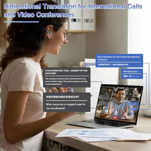 Ai Language Translation Earbuds, in-Ear 3-in-1 Translation Earbuds, Real Time 2-Way Earbuds, Sound Quality Long Battery Life, Great for Travel Business Black