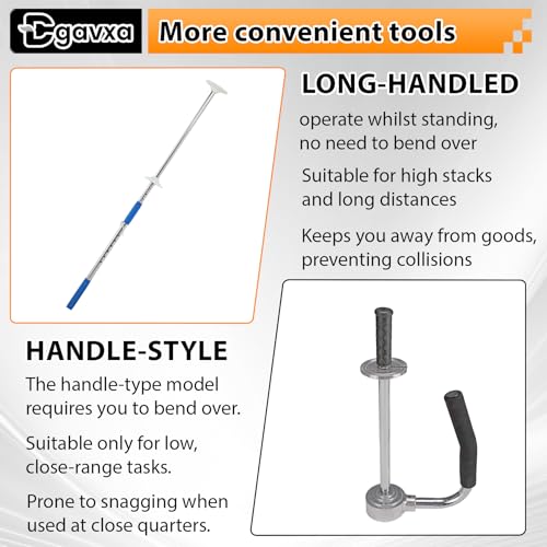 Long Handle Stretch Wrap Dispenser with Safety Knife, – 48" Pole for