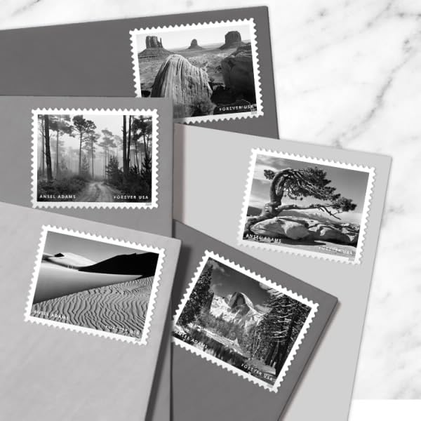 US Postal Service Ansel Adams Yosemite National Park Stamp Sheet of 16 - First-Class Forever Collectible