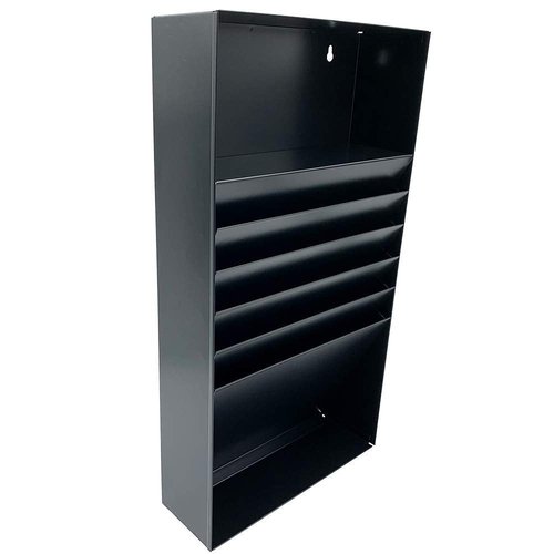 Huron Stationery Holder For Desk and Drawer 5 Slot, Black Steel