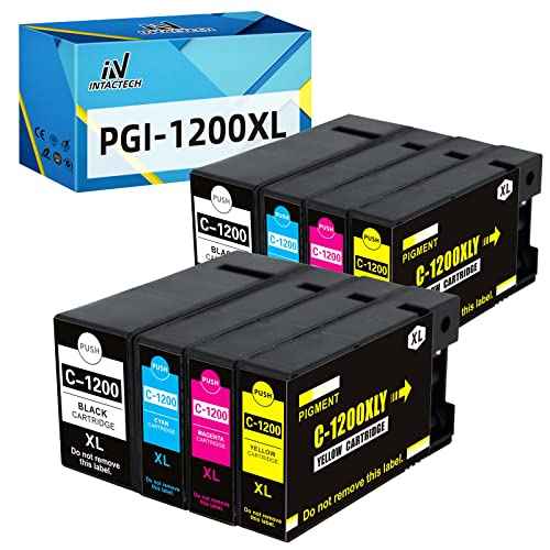 PGI-1200XL Ink Cartridges Compatible with Canon PGI1200XL PGI-1200 1200 Pigment Work for Maxify MB2720 MB2320 MB2020 MB2120 Printer (2 Black, 2 Cyan, 2 Magenta, 2 Yellow, 8-Pack)