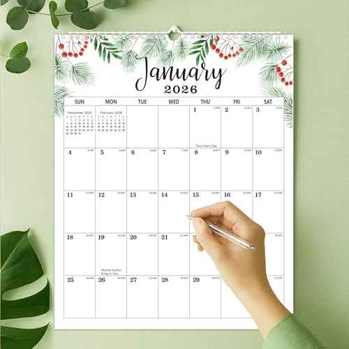 2026 Wall Calendar, 18 Months Calendar, Jan. 2026 - June 2027, 11.8' x 14.6'', Desk Calendar 2026 with Large Blocks, Twin-Wire Binding, Ideal 2026 Calendar for Home, Office, Classroom, or Business Planning