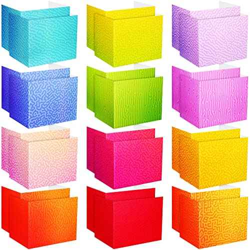 SATINIOR 24 Pcs Desk Dividers for Students, 12 Colors Testing Dividers Privacy Folders for Classroom Must Have Bulk, Study Panel for School Teacher Student Study Supplies(Swirl Style)