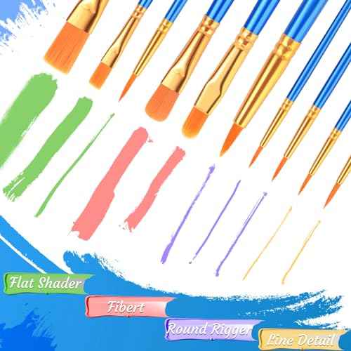AROIC Paint Brushes Palette Set,24 Pack/240Pcs Acrylic Paint Brushes and 24 Palettes, Professional Artist Brushes, Finger and Face Painting Oil Painting Watercolor Kid's and Adult Painting Art Set.