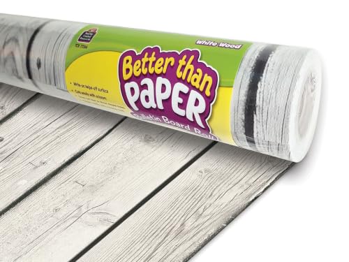 White Wood Teacher Created Resources Bulletin Board Roll - Better Than Paper, 4ft x 12ft