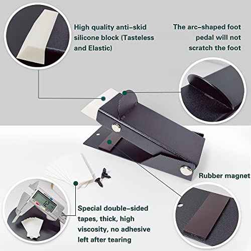 Door Stoppers 2 Pack, Self Adhesive Door Holder, No Drilling Door Stopper, Door Holder to Keep Door Open, Soft Rubber Tips & Anti Slip, Drop Stops & Easy Install