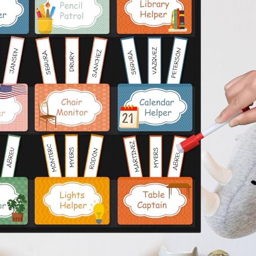 Classroom Job Pocket Chart with 69 Cards - Teacher Teaching Supplies