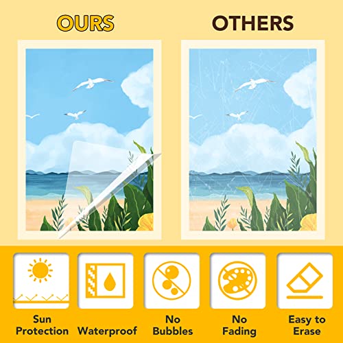 40 PCS Self-Adhesive Laminating Sheets, 9 x 12 Inches Clear Laminating Sheets No Machine Needed Self Sealing Laminate Sheets