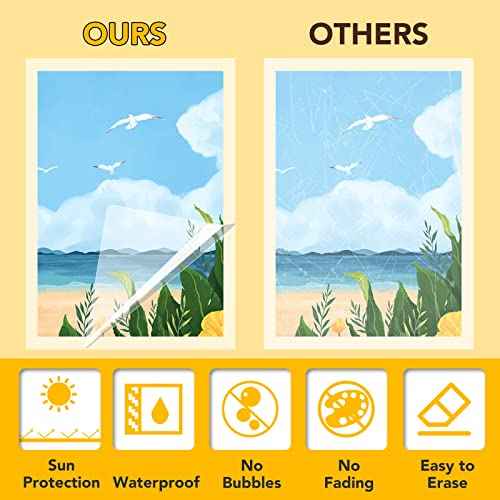 25 Pack Self Adhesive Laminating Sheets, 9 X 12 Inch, Clear Sticker Laminate Sheets Waterproof for Documents, Photos, No Machine Needed Heatless Durable