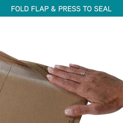 Sealed Air Jiffy Rigi Bag Shipping Rigid Mailers, Case of 75, Recycled Bend Free Puncture Proof Fiberboard Mailing Envelope, #7-14.25" x 20", Kraft