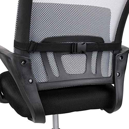 Mind Reader Memory Foam Back Cushion, Lumbar Support, Posture Corrector, Office Chair, Car Seat, 13.5"L x 4"W x 12.25"H, Black