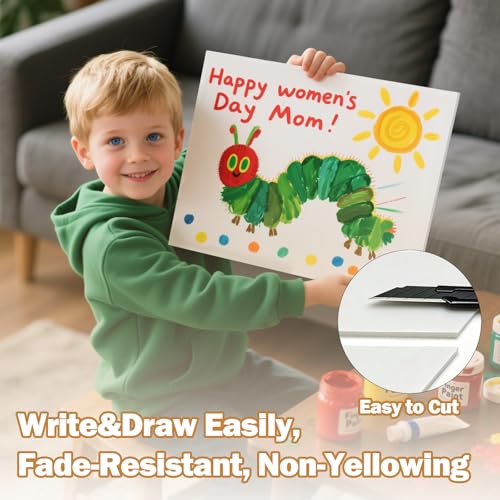 YJview 4 Pack White Foam Board 27.5 x 39.4 Inches - Double-Sided Acid-Free Sign & Display Boards