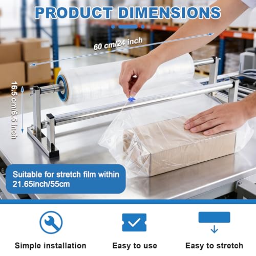 21.6 Inch Manual Table Stretch Film Dispenser Wrapping Machine