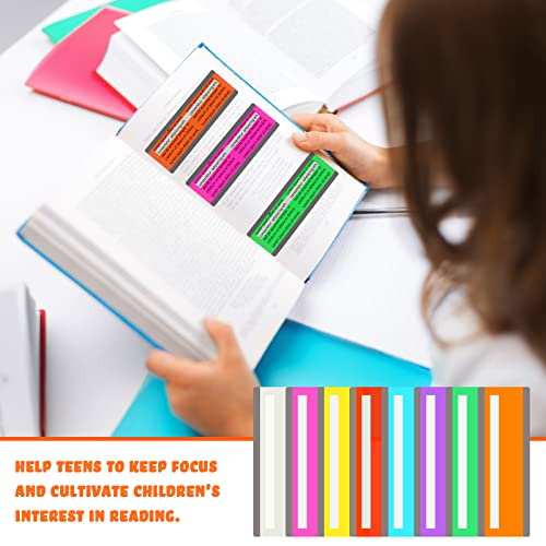 Crtiin 24 Pcs Color Reading Guide Strips Overlay Guides for Kids & Classroom - Mixed Colors