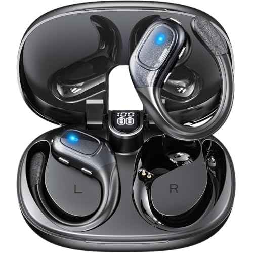 Wireless Earbuds Translation Earbuds Real Time with 144 Languages, OWS 3 in 1 Ai Translator Earbuds with HD Sound, Long-Lasting Battery, IPX5 Waterproof Bluetooth Headphones for Sports/Travel, Black
