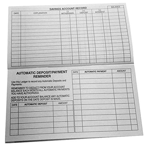 WINGS 28-Page Checkbook Register Set of 10 with 2026–2028 Calendars, Blue Cover