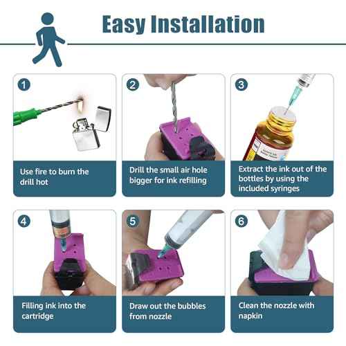 285 286 Ink Refill Bottle Combo Pack, Replacement for Canon 285 286 Ink Cartridge Compatible for Canon Printer TR7820 TS7720 TS7722 Printers, 100ml for Each, 4 Pack