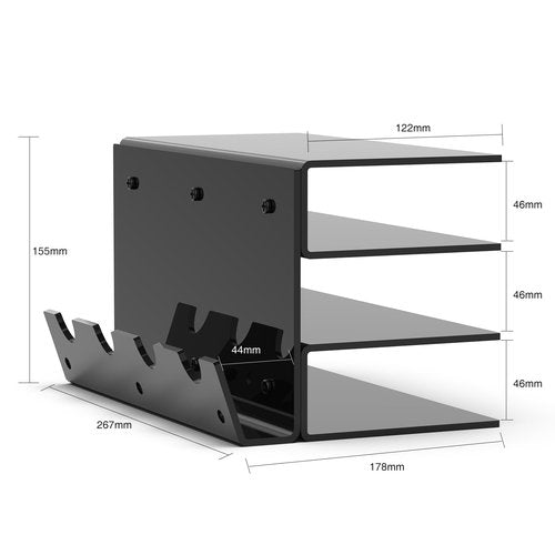SIKAI CASE Keyboard Stand for Desktop 3 Layer Acrylic Stand Gaming Keyboard and Mouse Storage Thicken Dustproof Storage Holder Holds up 4 Keyboards,3 Mice,folder etc for Office,Home,School,Kitchen