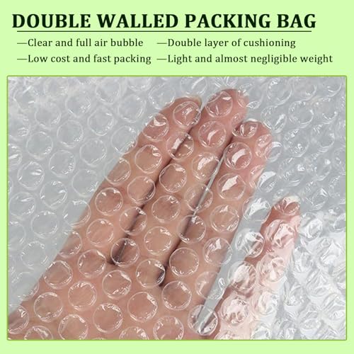 APOCHON 18x22 Inch Clear Bubble Out Bags Pouches - 14 Pack Large Protective Packaging