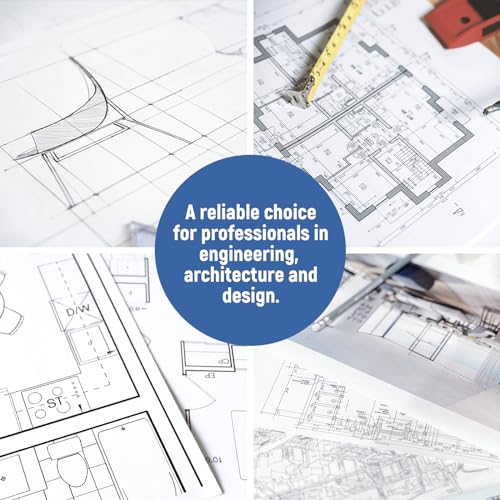 36" x 150' Wide Format Plotter Paper 2 Rolls, Goefun 20lb CAD Inkjet Paper Rolls 2" Core for CAD Printing on Plotter Printers