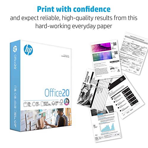 HP Printer Paper 8.5 x 11 - 20lb White Copy Paper, 3 Ream Case (1500 Sheets) - Made in USA, FSC Certified