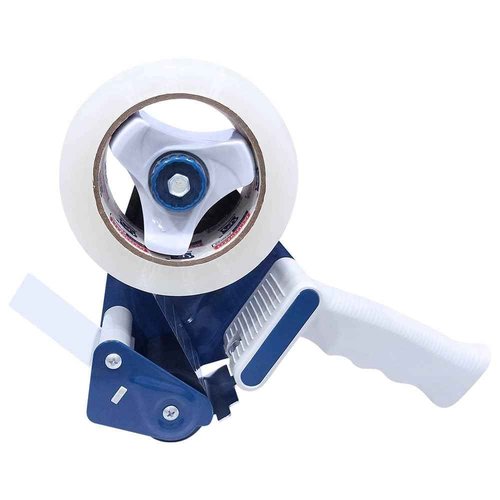 PERFECTAPE 3" Heavy Duty Packing Tape 2 Roll with 2 pcs of 3" Tape Gun, Clear, 2.7 mil, 3 inch x 65 Yards, for Packagin, Shipping and Moving