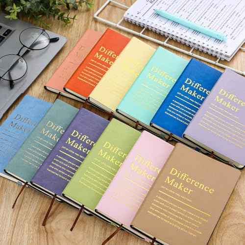 24 Pcs Employee Appreciation Gifts A6 Small Leather Journals Bulk Inspirational Different Maker Notebook Thank You Gift for Women Leadership Coworker Team Staff Christmas (Light Color)