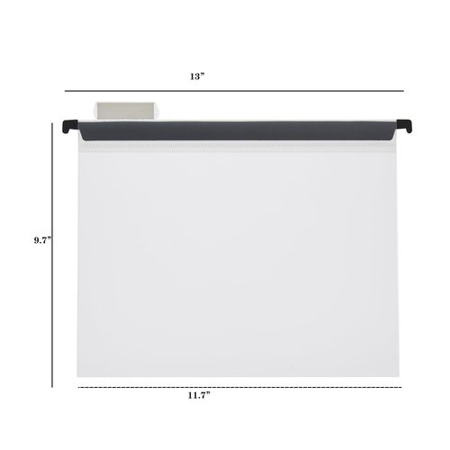 Fei Bi Hanging rose gold file manager, equipped with 12 letter sized plastic hanging folders, file baskets, file boxes, storage boxes, office and study supplies, transparent