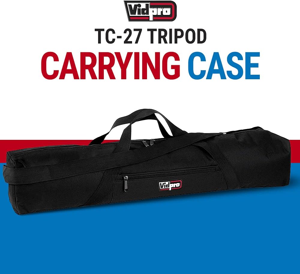 VidPro TC-27 Padded Tripod Bag - Durable Protection for 27-Inch Tripods | Lightweight & Portable