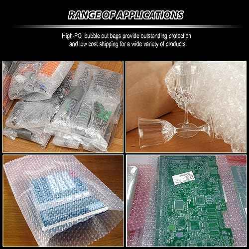 50 Pcs Bubble Pouch Wraps, 6''x8'' Clear Bubble Out Bags for Packing, Double Walled Cushioning Bags for Shipping, Storage and Moving(Not Self-Seal)
