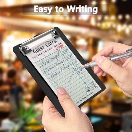 Mini Clipboard 50 Pack, 5 x 7 Plastic Small Black Clip Boards with Low Profile Clip, Memo Size for Classroom, Teacher, Students, School & Office Supplies