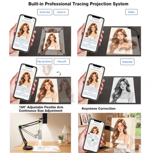 Art Projector for Tracing and Drawing — Adjustable, WiFi & Offline Use